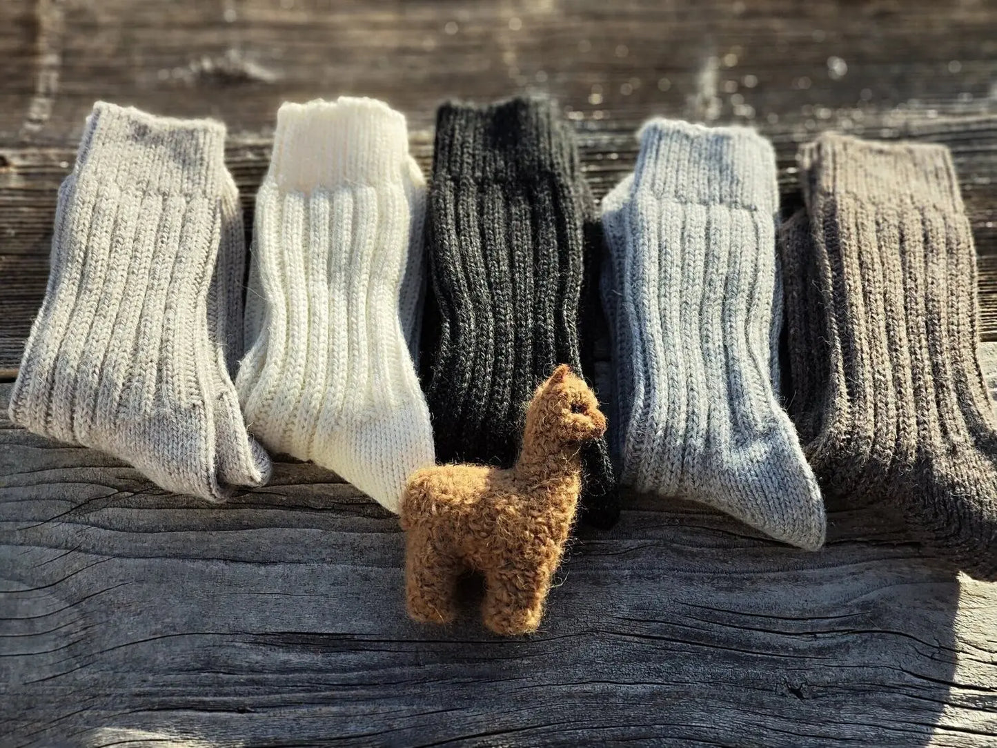 Alpaka Kuschelsocken Natur (dick) Mein Shop