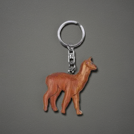 Alpaka Schlüsselanhänger (Holz) Mein Shop