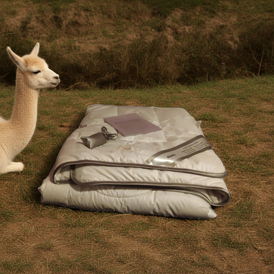 Alpaka Bettdecke Platin Mein Shop